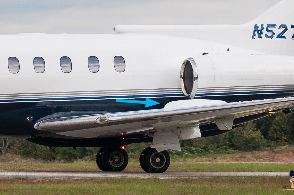 The wing fences on Series 800A/800B are the key recognition point compared to the 800XP and later. Image