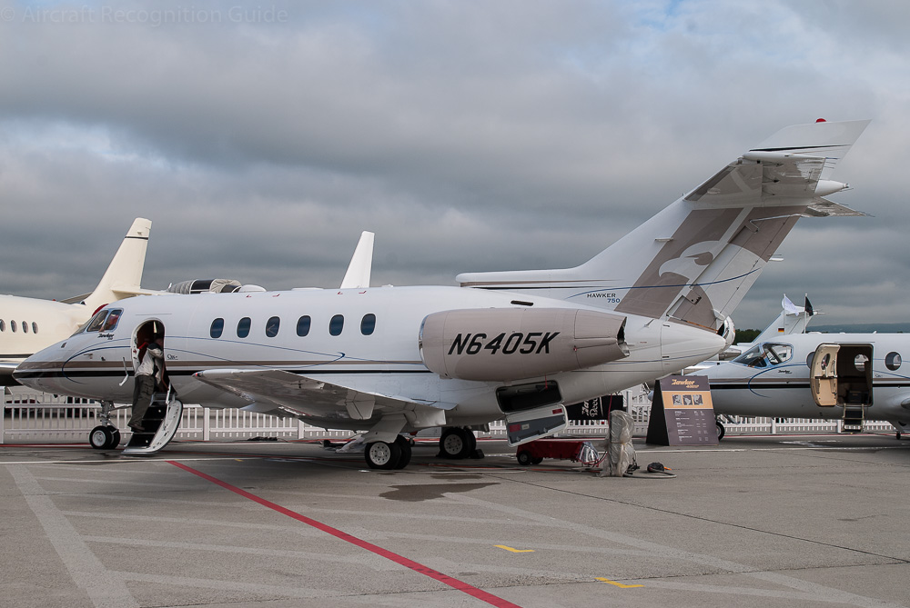 A full view of a Hawker Beechcraft Hawker 750. Image