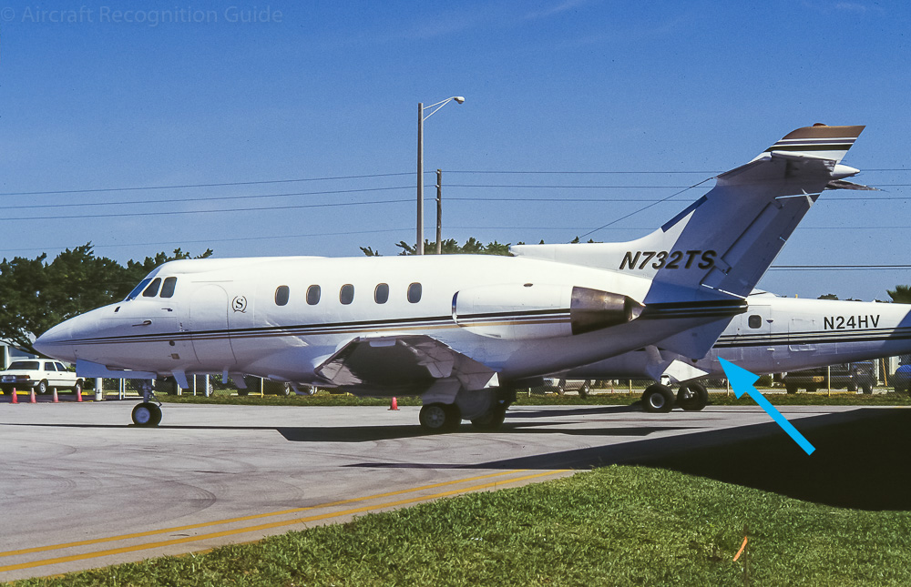 HS125 Series 400A. Note the narrower door and ventral fin. Image