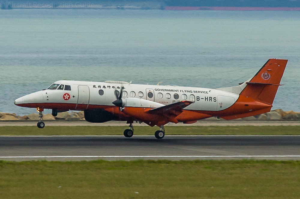 The Government Flying Service of Hong Kong has two Jetstream 4124s in use as SAR aircraft. They have multiple domes for surveillance equipment. Image