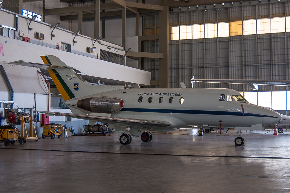 The VU-93 is an HS125 Series 3A/RA operated by the Brazilian air force. As you can see it has a short triangular ventral fin. Image