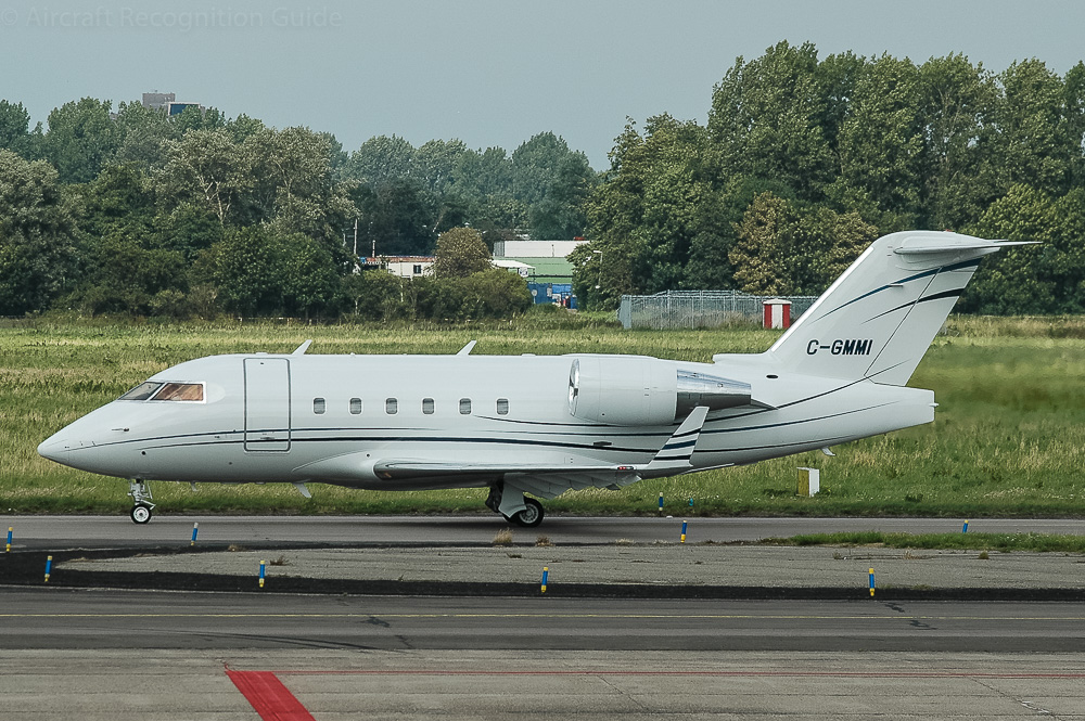 The Challenger 601-3R has a more pointed, square tail cone than the Challenger 601. Image
