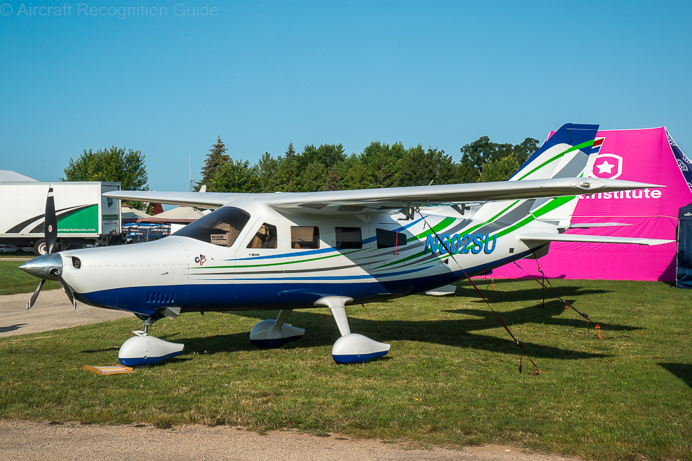 Apart from the wide nose, the Comp Air 6.2 is characterised by having no dorsal fin and no ventral fins. Image
