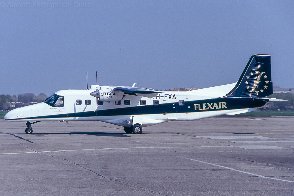 The ventral strakes on Do228-202K improve the STOL performance, which was handy when Flexair started flying to London City Airport. Image