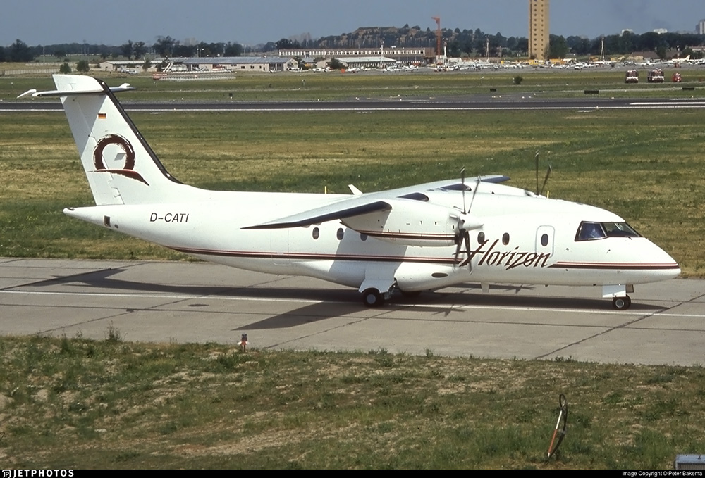 The Dornier 328-100 with its short dorsal fin and no ventral fins was short-lived, as all were soon converted to a later version. (photo: Peter Bakema, used with permission) Image