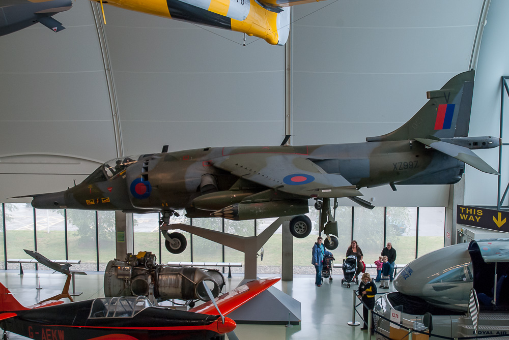 The Harrier GR3 is characterised by it the longer laser nose and antenna in the leading edge of the vertical stabiliser. Image