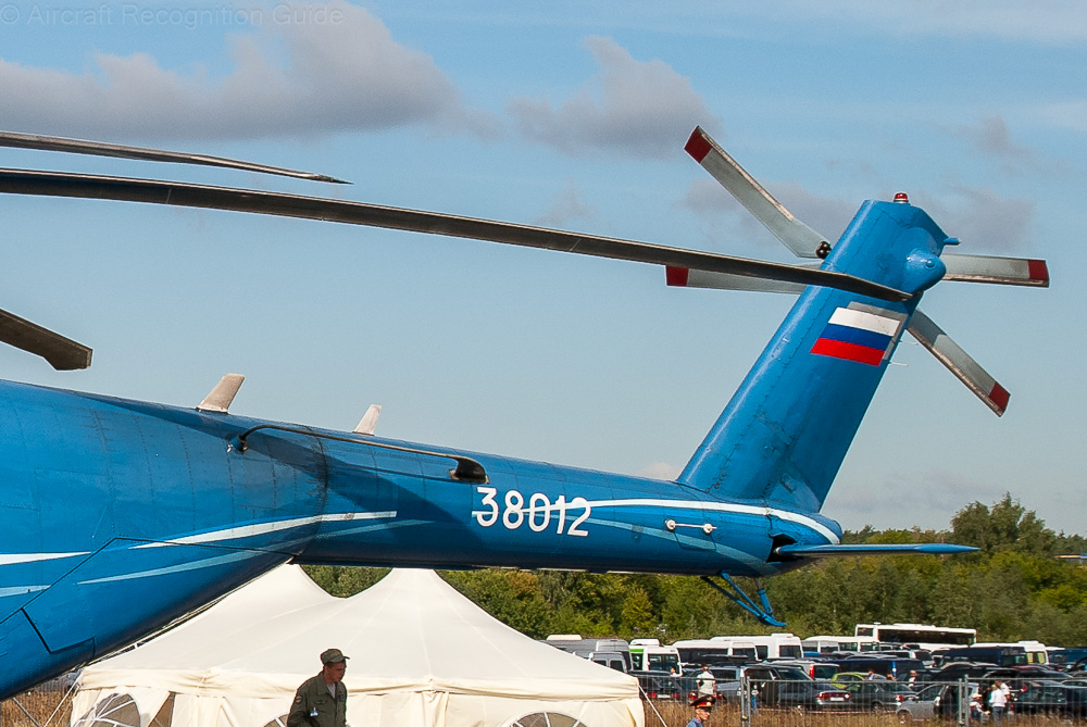 The four blade tail rotor is one of the key features of the Mi-38: the angles between the blades are not equal. Image