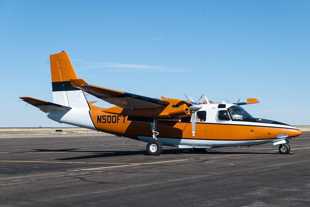 This Model 500B is more heavily modified: sqaured vertical stabiliser, winglets, long Miller nose and eyebrow windows. The tail is still corrugated though. Image