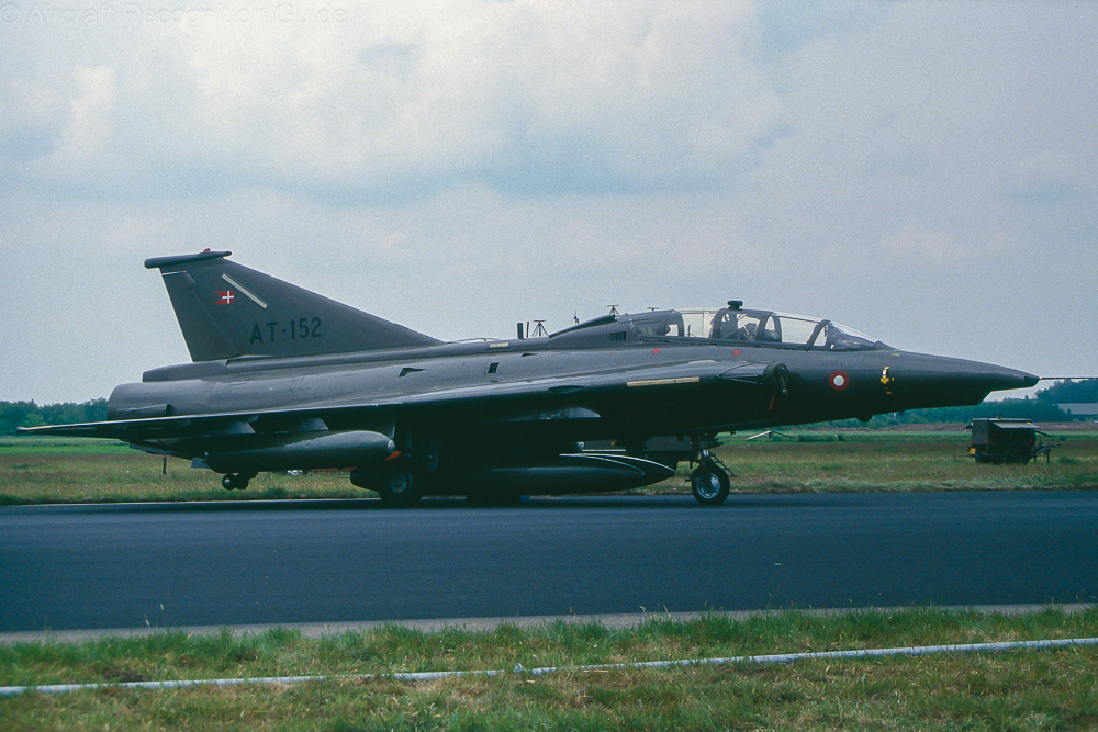 Here is the TF-35 after the upgrade, with a laser sensor under the nose and a radar warning rceiver on top of the tail. Image