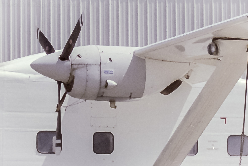 A detail of the Series 3 nacelle, with the original three blade propeller. Image
